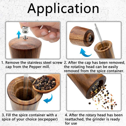 Nordic Wooden Pepper Mill
