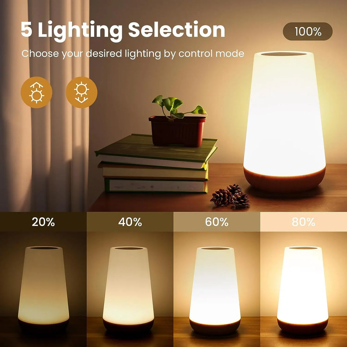 AuraGlow | 13-Colour Rechargeable Table Lamp
