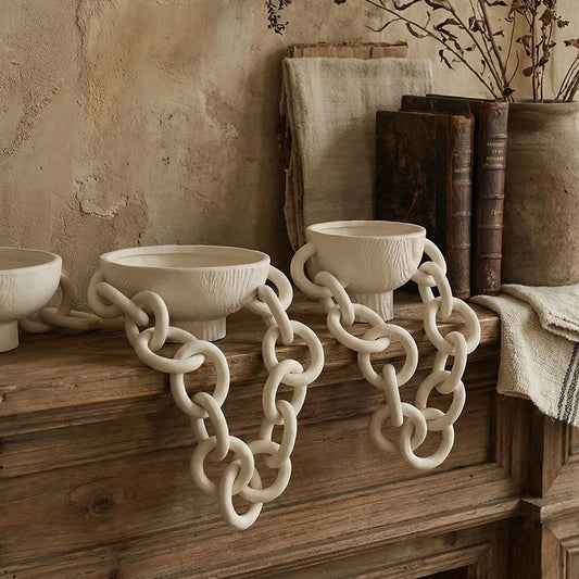 Abstract Ceramic Link Décor