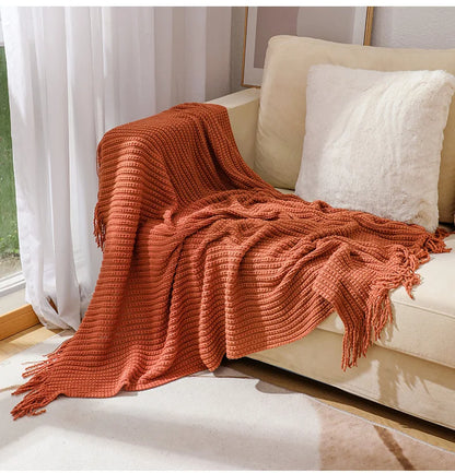 Cozy Waffle Throw Blanket