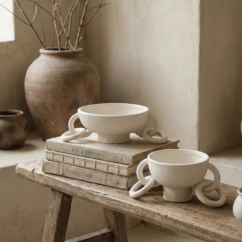 Abstract Ceramic Link Décor