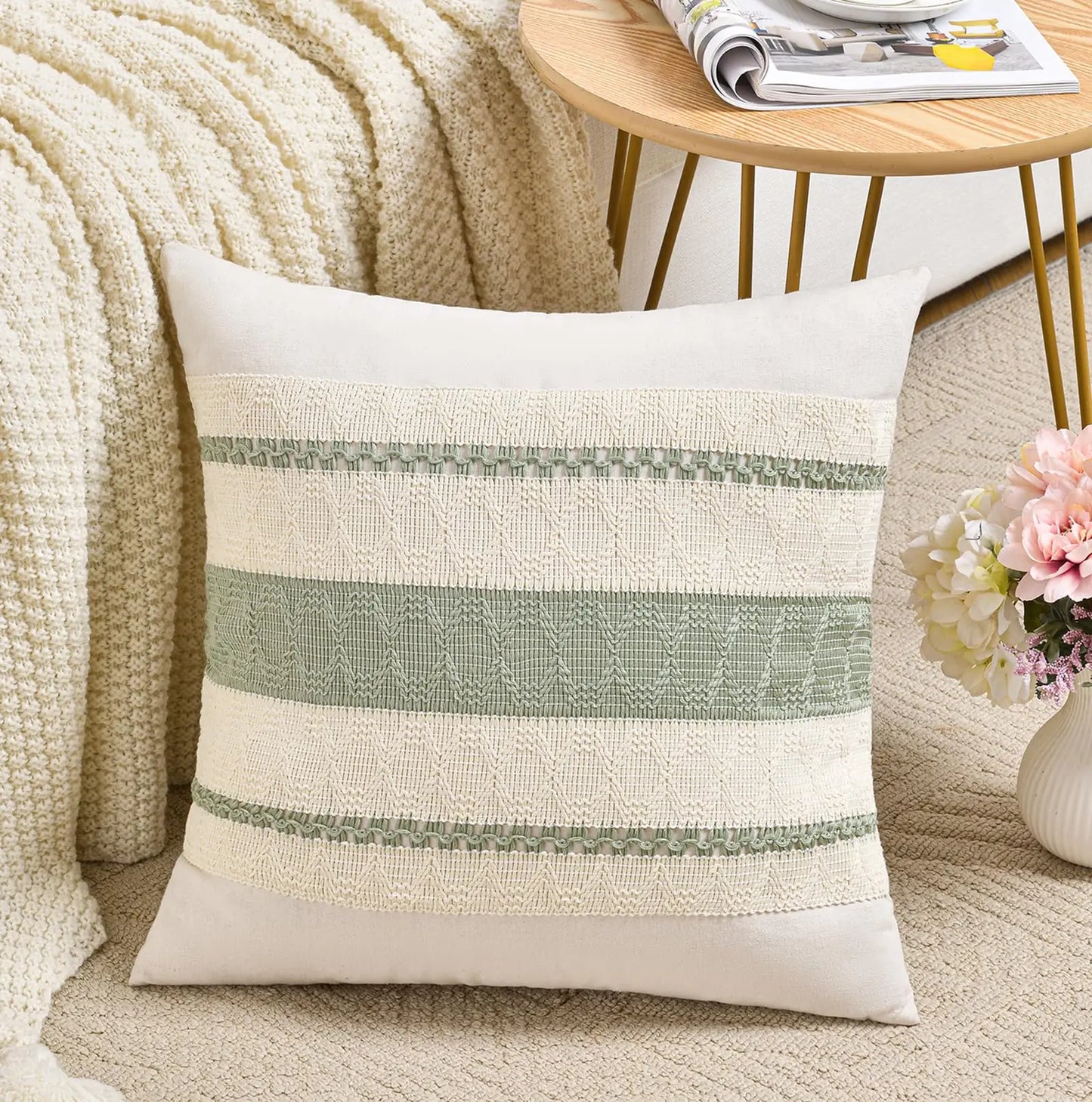Textured Linen Cushion Cover