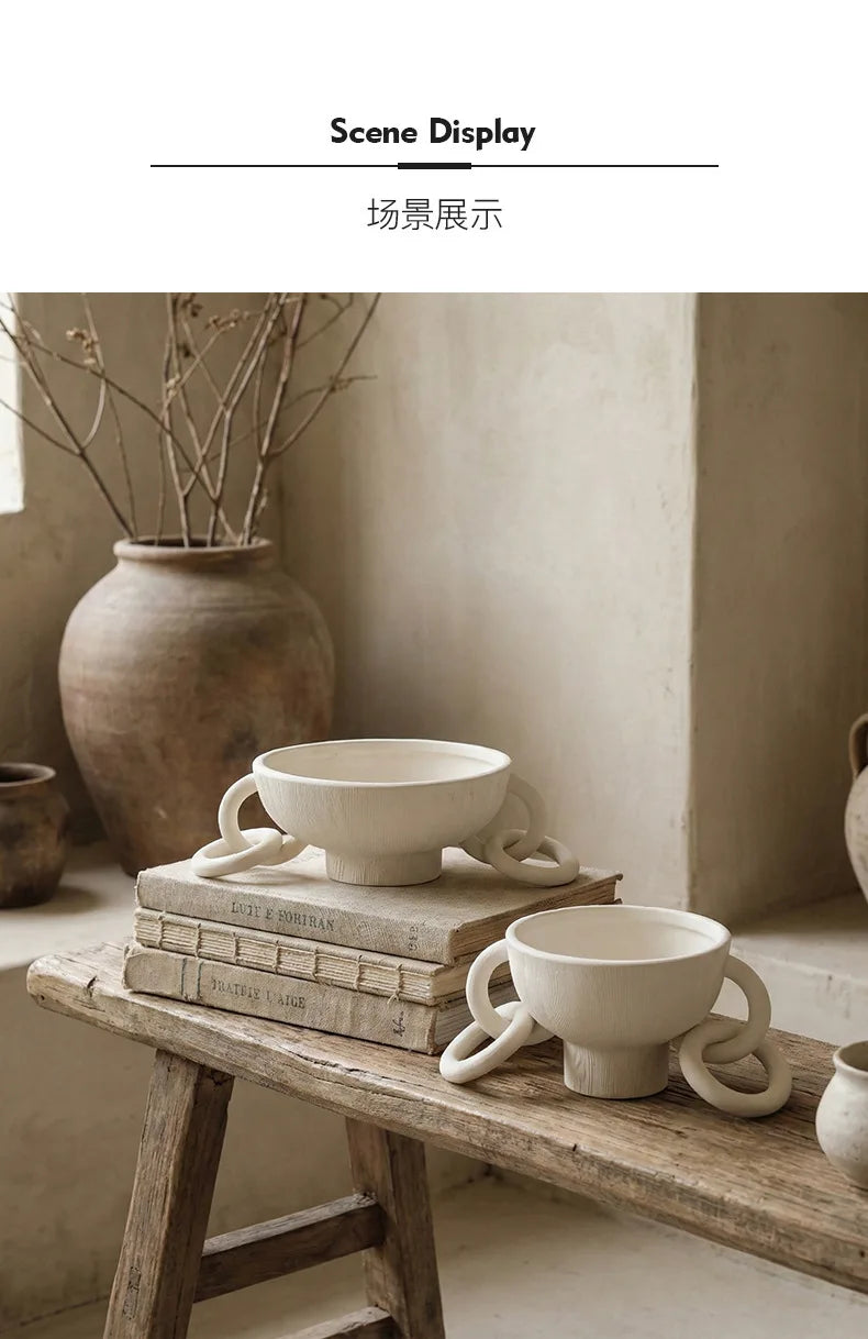 Abstract Ceramic Link Décor