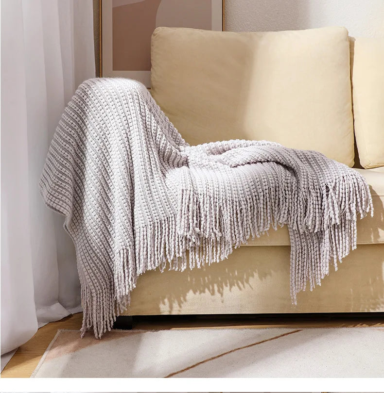 Cozy Waffle Throw Blanket