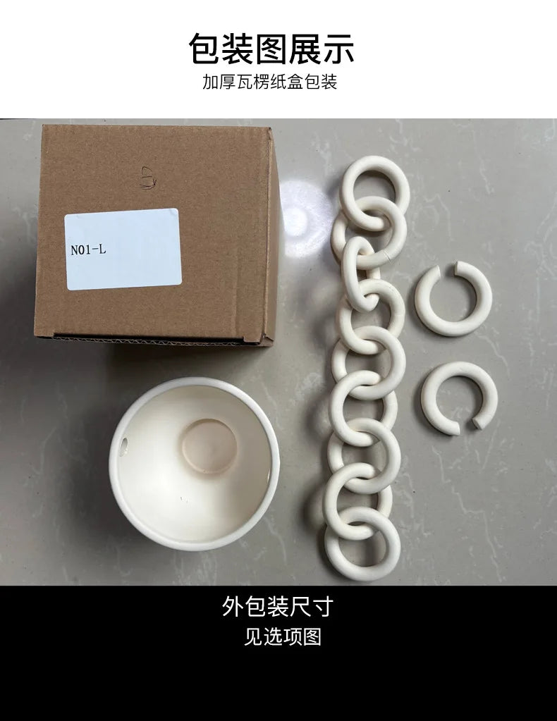 Abstract Ceramic Link Décor