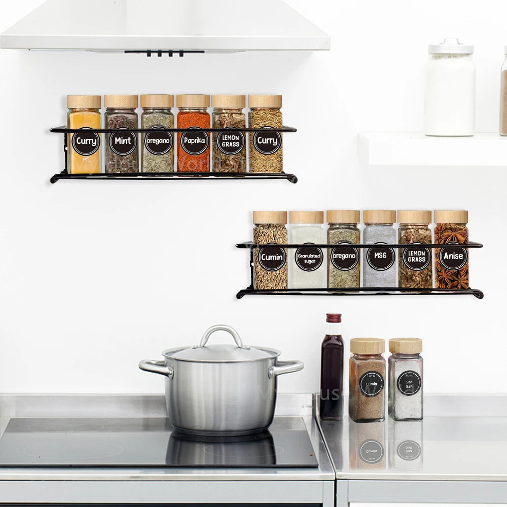 Minimalist Glass Spice Jars
