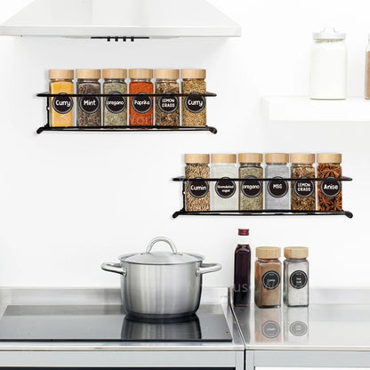 Minimalist Glass Spice Jars