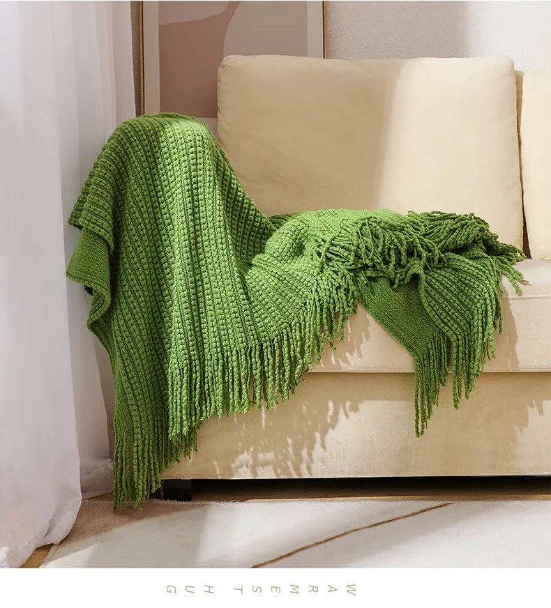 Cozy Waffle Throw Blanket