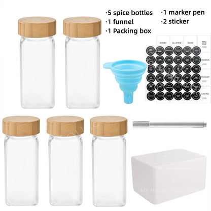 Minimalist Glass Spice Jars