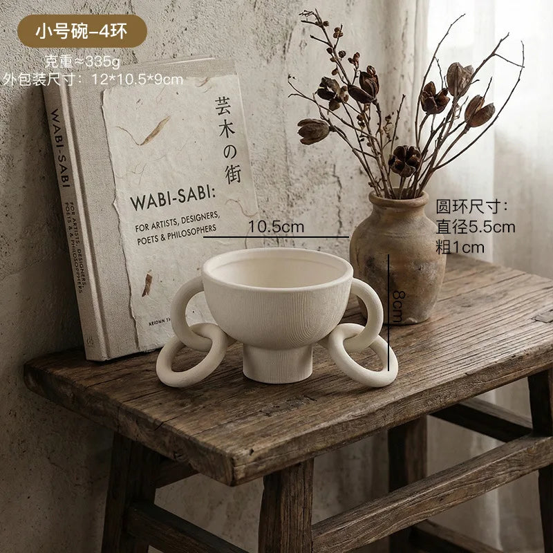 Abstract Ceramic Link Décor