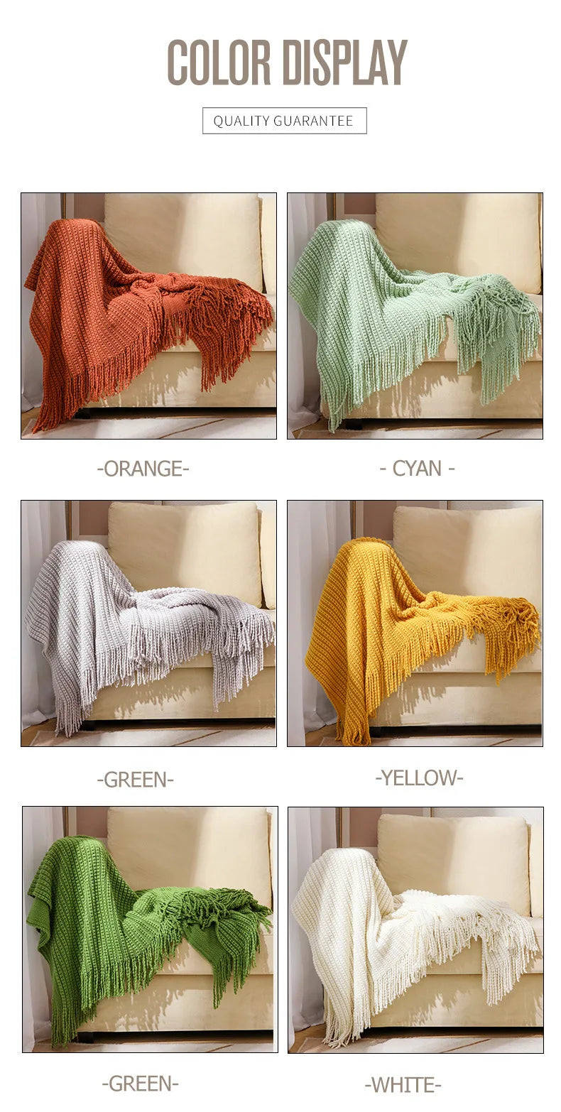 Cozy Waffle Throw Blanket