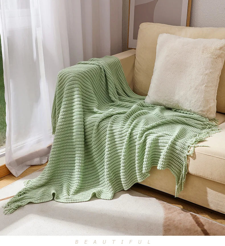 Cozy Waffle Throw Blanket