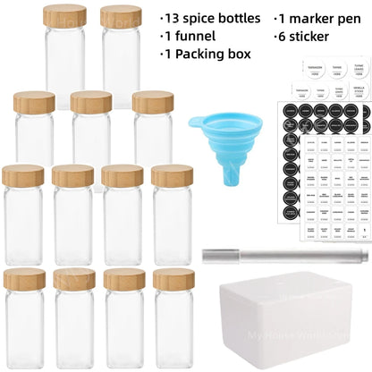 Minimalist Glass Spice Jars