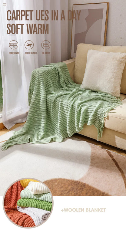Cozy Waffle Throw Blanket