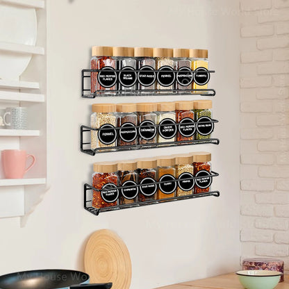 Minimalist Glass Spice Jars