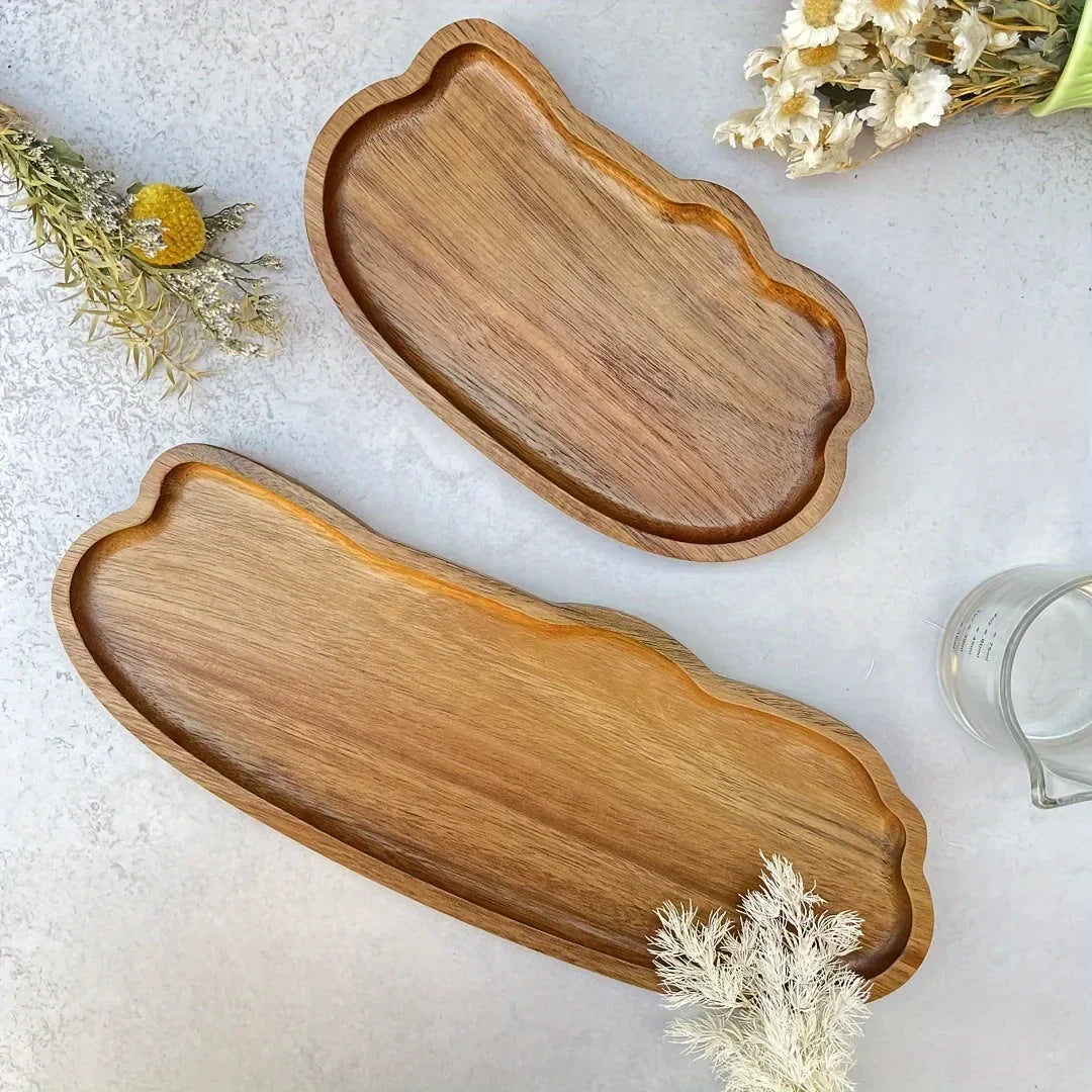 Japanese Wooden Tea Tray Multi Functional
