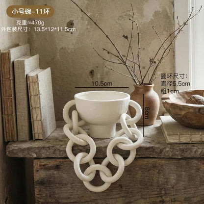 Abstract Ceramic Link Décor