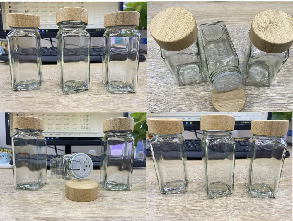 Minimalist Glass Spice Jars