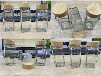 Minimalist Glass Spice Jars