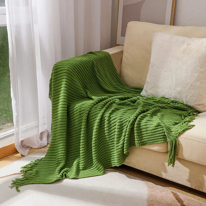 Cozy Waffle Throw Blanket