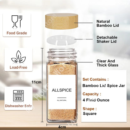 Minimalist Glass Spice Jars