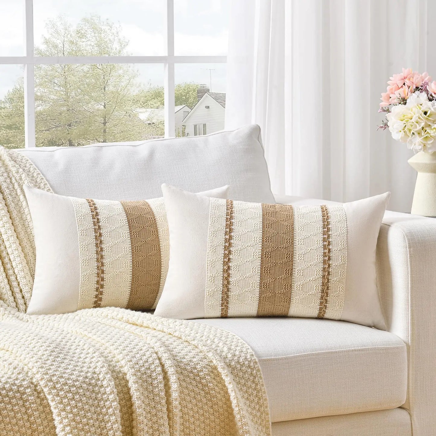 Textured Linen Cushion Cover