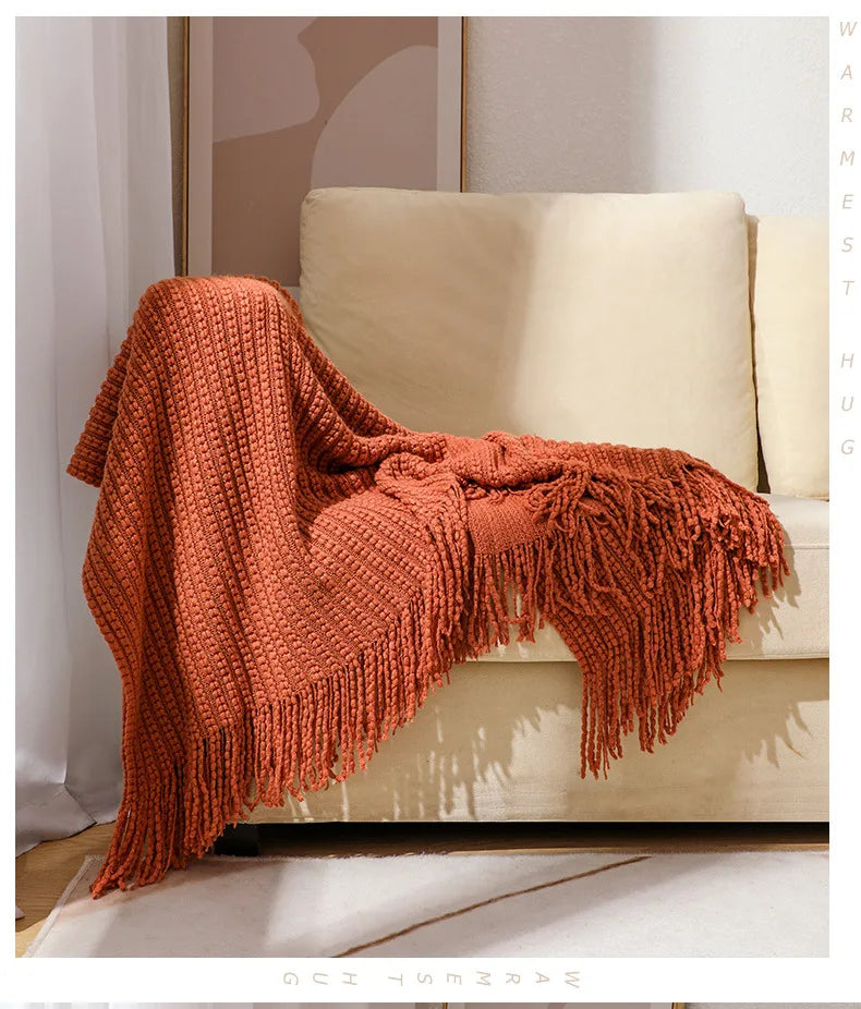 Cozy Waffle Throw Blanket