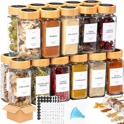 Minimalist Glass Spice Jars