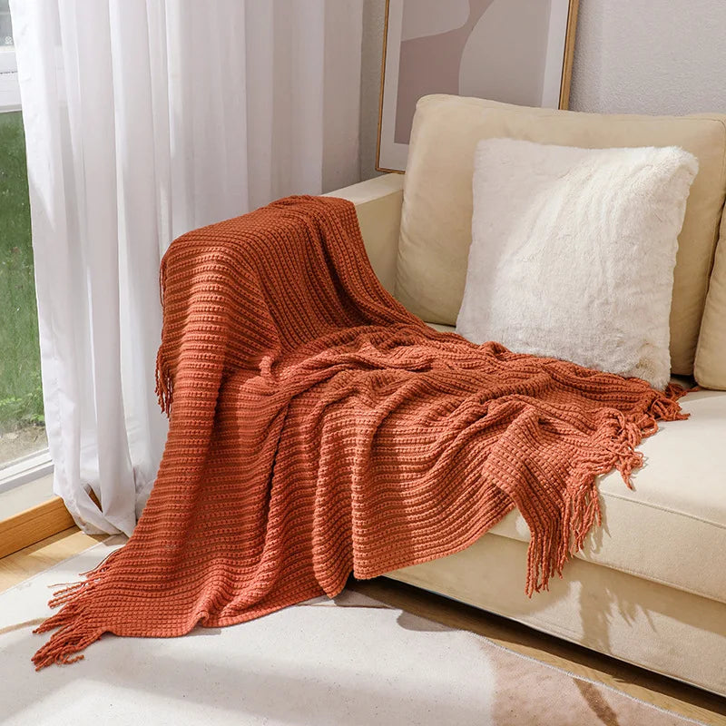 Cozy Waffle Throw Blanket