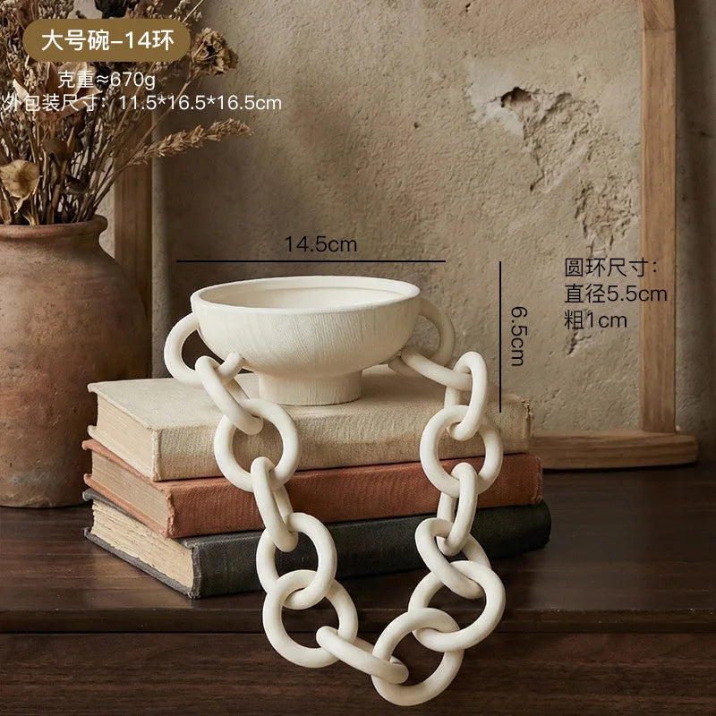 Abstract Ceramic Link Décor