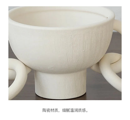 Abstract Ceramic Link Décor