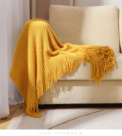Cozy Waffle Throw Blanket
