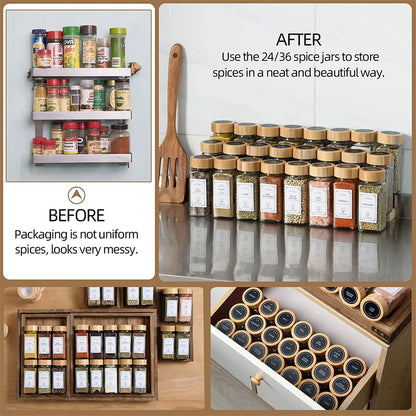 Minimalist Glass Spice Jars