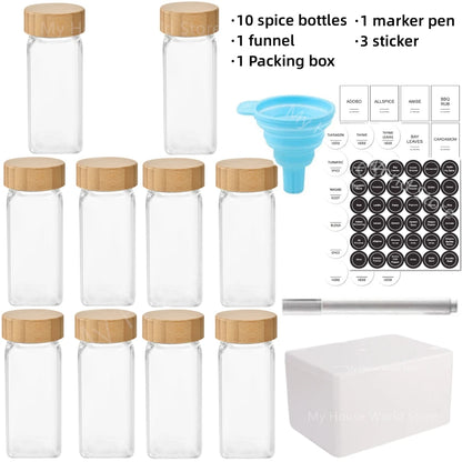 Minimalist Glass Spice Jars