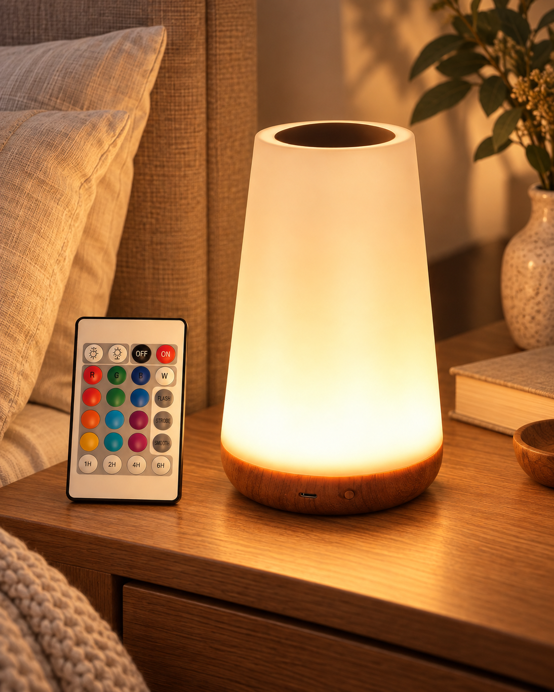 AuraGlow | 13-Colour Rechargeable Table Lamp